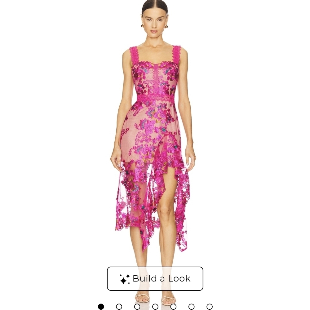 Bronx and Banco Vibrant Pink Asymmetrical Dress